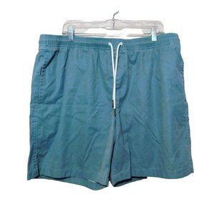Good Threads Shorts XL Green Blue Elastic Waist Drawstring Mesh Lining